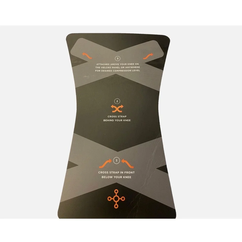 TOMMIE COPPER 2-Pack Black Compression Knee Sleeves w/ Adjustable Straps -Medium
